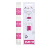 KnitPro SmartStix Jeu d'aiguilles en métal, Aluminium, Rose, 14cm x 3,25mm