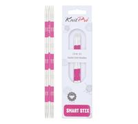KnitPro SmartStix Jeu d'aiguilles en métal, Tricot, Rose, 14cm x 2,25mm