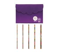 KnitPro Symfonie Ensemble de crochets à pointe unique en bois, (3,5, 4,5, 5,0, 6,0 et 8,0 mm)