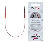 KnitPro Symfonie Lot de 2 aiguilles circulaires fixes 25 cm 3,75 mm