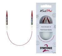 KnitPro Symfonie Lot de 2 aiguilles circulaires fixes 25 cm 4,5 mm
