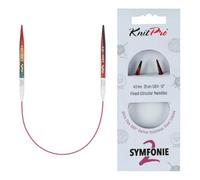KnitPro Symfonie Lot de 2 aiguilles circulaires fixes 25 cm 4 mm