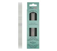 KnitPro The Mindful Collection aiguilles doubles pointes 15cm, Argent