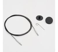 KnitPro Thin&Flex 360° Swivel Inter.cable 150cm black - 1pc