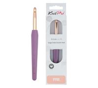 KnitPro Vybe Crochet en aluminium avec poignée caoutchoutée - 8.00mm