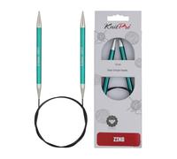 KnitPro Zing à Tricoter circulaires Fixes, Aluminium, Multicolore, 100 cm X 8.00 mm
