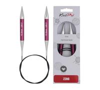 KnitPro Zing à Tricoter circulaires Fixes, Aluminium, Multicolore, 100 x 1.2 x 1.3 cm