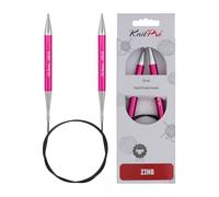 KnitPro Zing à Tricoter circulaires Fixes, Aluminium, Multicolore, 120 cm X 10 mm