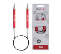 KnitPro Zing à Tricoter circulaires Fixes, Aluminium, Multicolore, 60 cm X 9.00 mm