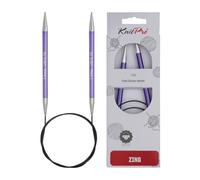 KnitPro Zing à Tricoter circulaires Fixes, Aluminium, Multicolore, 80 cm X 7.00 mm
