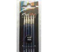 KnitPro Goupilles de tricotage doubles KP47039 – Aluminium/Zinc/Bois multicolore 27 x 2,4 x 12,5 cm