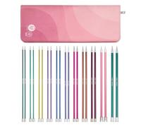KnitPro Zing Ensemble d'aiguilles à pointe unique - 11 x 25 cm Paires d'épingles à tricoter à une extrémité Zing Grande Set, code couleur pour débutants, professionnels et coffret cadeau