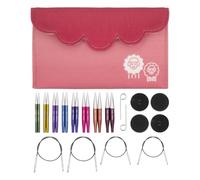 KnitPro Lot de aiguilles interchangeables Zing mini 5 cm 8 tailles (3 mm à 6 mm)