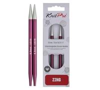 KnitPro Zing Tricoter circulaires interchangeables, en Aluminium, Multicolore, 6 mm