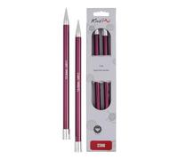 KnitPro Zing Une Seule extrémité à Crochet à Tricoter, Aluminium, Multicolore, 35 cm X 12,00 mm