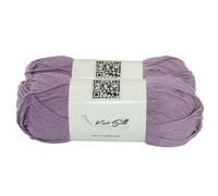 Knitsilk Lot de 2 pelotes de fil à tricoter en coton doux - 100 % coton - 100 g (environ 180 m + m) - Léger - Pour tricot, crochet et loisirs créatifs - Violet clair