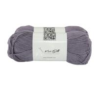 Knitsilk Lot de 2 pelotes de fil à tricoter en coton doux - 100 % coton - 100 g (environ 180 m + m) - Léger - Pour tricot, crochet et loisirs créatifs - Gris foncé