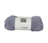 Knitsilk Lot de 2 pelotes de fil à tricoter en coton doux - 100 % coton - 100 g (environ 180 m + m) - Léger - Pour tricot, crochet et loisirs créatifs - Gris