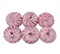 Knitsilk Lot de 6 pelotes de fil à tricoter doux - 100 % acrylique - 4 plis, 6 x 25 g chacun (total 150 g) - Pour vêtements de bébé, couvertures, pulls et projets de crochet - Blanc moutarde
