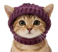 Knitted Dog Hat, Pet Beanie Hat with Ear Holes, Small Medium Winter for Chihuahua Puppy Kitten, Soft Acrylic Knitted Cap for Cosplay Party, Costume Accessory for Birthday Halloween Festival New Years