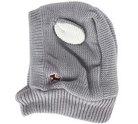 Knitted Pet Dog Beanie Hat | Warm Winter Crochet Puppy Hat with Rabbit Ears | Cozy Funny Costume Cap for Dogs 15-25 kg / 33.1-55.1 LB | Stretchy Elastic Design (Grey)