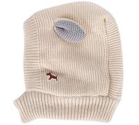 Knitted Pet Dog Beanie Hat | Warm Winter Crochet Puppy Hat with Rabbit Ears | Cozy Funny Costume Cap for Dogs 15-25 kg / 33.1-55.1 LB | Stretchy Elastic Design (Beige)