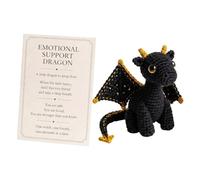 Knitted Pocket Dragon Doll - Crochet Mythical Companion with Card