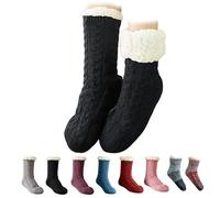 Knitted Ultra-thick Slipper Socks - Plush, Warm, Non-slip Sole for Comfort, Perfect for Indoor Use, Gift for Men & Women (G)
