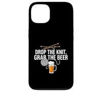 Knitter Craft Beer Drinker Drop The Knit Grab The Beer Coque pour iPhone 13