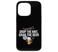 Knitter Craft Beer Drinker Drop The Knit Grab The Beer Coque pour iPhone 13 Pro