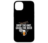 Knitter Craft Beer Drinker Drop The Knit Grab The Beer Coque pour iPhone 14 Plus
