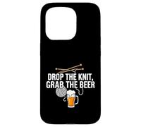 Knitter Craft Beer Drinker Drop The Knit Grab The Beer Coque pour iPhone 15 Pro