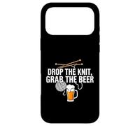 Knitter Craft Beer Drinker Drop The Knit Grab The Beer Coque pour iPhone 17 Pro Max