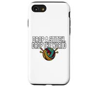 Knitter Humor Drop A Stitch Drop The World Coque pour iPhone SE (2020) / 7/8