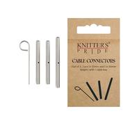Knitter's Pride connecteurs de câble pour aiguilles circulaires interchangeables, lot de 3 finition noire