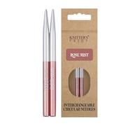 Knitter's Pride Rosemist Mini embout interchangeable 5 cm 3,00 mm argent et rose - 1 unité