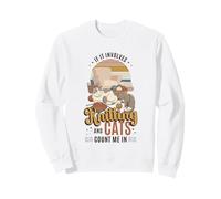Knitting and Cats Count Me in Funny Cat Lover Sweatshirt