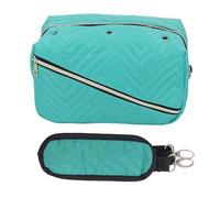 Knitting Bag Yarn Storage Organizer Crochet Travel Bag with Adjustable Shoulder Strap Grommets Large Capacity Oxford Cloth for Handicraft Projects and Crochet Enthusiasts (Green)