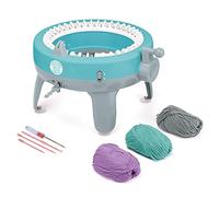 Knitting Circle Station pour Enfants | Kit de Loisirs créatifs pour débutants, Petite Machine à Tricoter, Gants, Chapeaux et écharpes avec Fils Bicolores