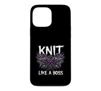 Knitting Crafter Knit Like A Boss Heavy Metals Skull Coque pour iPhone 13 Pro Max