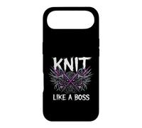 Knitting Crafter Knit Like A Boss Heavy Metals Skull Coque pour iPhone Air
