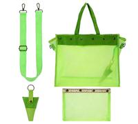 Knitting Crochet Bag, 30x15x15cm Mesh Large Capacity Transparent Clear Yarn Storage Pouch, Yarn Organizer, Craft Supplies, Portable Storage, Travel Use