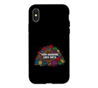 Knitting Crochet Yarn Hoarding Since Birth Crafter Coque pour iPhone X/XS