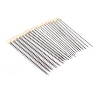 Knitting Needles Stainless Steel 22Pcs Straight Single Pointed Handmade Wool Weaving Tools for DIY Knitting Projects Sweater Scarf Hat Socks Gloves Shoes (25cm / 9.8in)