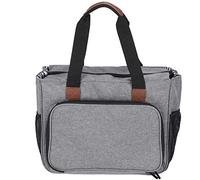 Knitting Storage Bag Multifunctional Durable Large Capacity Organizer For Knitting Supplies And Crochet Tools Gray 600D Oxford Cloth 832g