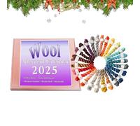 Knitting Yarn Countdown Calendar - 24 Days Christmas Wool Crochet Box | Festive Yarn Gift Set for Knitters Crocheters Girls Friend Family Creative DIY Projects Holiday Craft Supplies, 30x30cm
