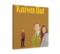 Knives Out Movie Art Poster de dessin animé Peinture décorative sur toile Art mural pour salon, chambre à coucher, art mural, impression d'image moderne, décoration de salle familiale, 30 x 30 cm