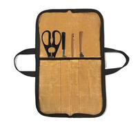 Knives Roll Bag, Knives Bag, Poutre COLLE COUSSER AVEC PLATEURS, Sac en toile cirée pour ustensiles de cuisine, organisateur de couteaux de chef portable avec poignée pour, kaki foncé,