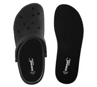 Knixmax Outdoor Crocs - Lot de 2 paires de semelles fines 3 mm - Respirantes et confortables - Pour sabots, sandales et chaussures de jardin - EU 33-49, Noir - EU 42-43