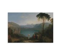 KNKncnv Aeneas And The Sibyl Lake Avernus Poster Peinture décorative sur toile Art mural pour salon, chambre à coucher, art mural, impression d'image moderne, décoration de salle familiale, 50 x 75 cm